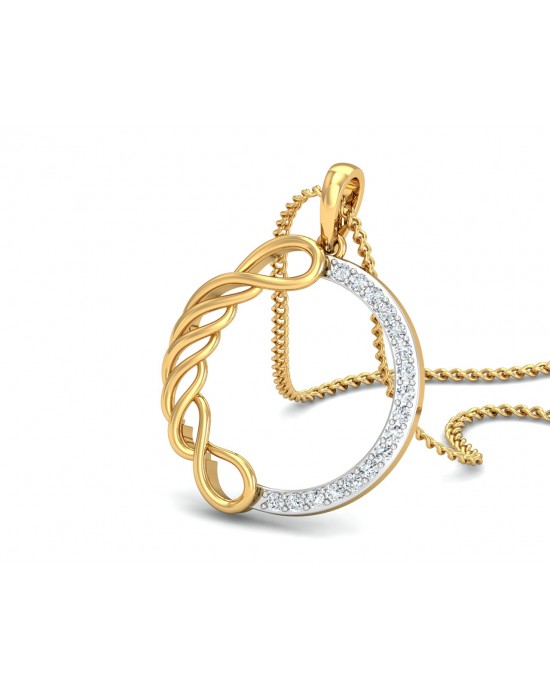 Irene Diamond Pendant in Gold