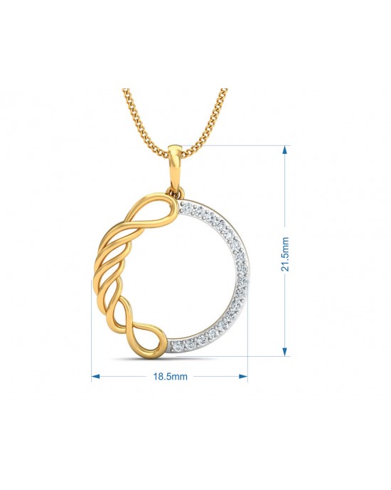 Irene Diamond Pendant in Gold