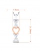 Phebe heart & Kisses Diamond Pendant in two tone 18k gold