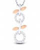 Paula Two tone 18k white & rose gold pendant with diamonds