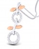 Paula Two tone 18k white & rose gold pendant with diamonds