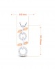 Paula Two tone 18k white & rose gold pendant with diamonds