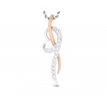 Dana Heart Pendant in Two tone 18k Gold with diamonds