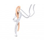 Dana Heart Pendant in Two tone 18k Gold with diamonds