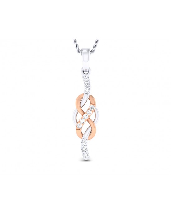 Jansi Diamond Infinity Pendant in gold 