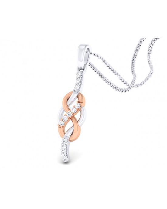 Jansi Diamond Infinity Pendant in gold 