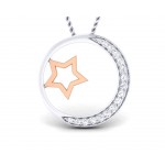 Marichi Diamond Pendant in Two tone 18k gold