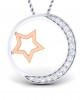 Marichi Diamond Pendant in Two tone 18k gold