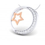 Marichi Diamond Pendant in Two tone 18k gold