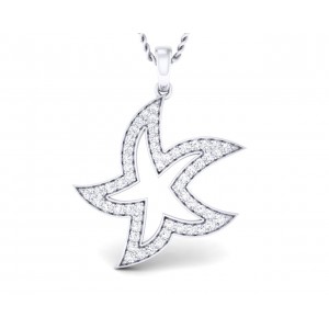 Stella Marina Diamond Pendant in 18k white gold