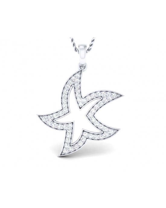 Stella Marina Diamond Pendant in 18k white gold