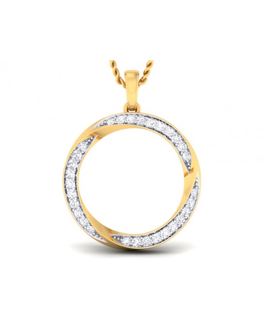 Genice Round Brilliant diamond Pendant in 18k gold 