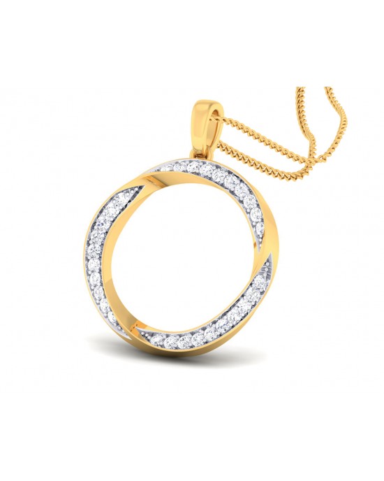 Genice Round Brilliant diamond Pendant in 18k gold 