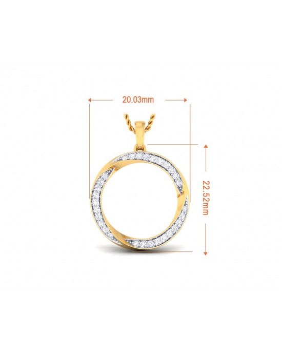 Genice Round Brilliant diamond Pendant in 18k gold 