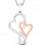 Sofy Mingling Hearts diamond pendant in 18k gold