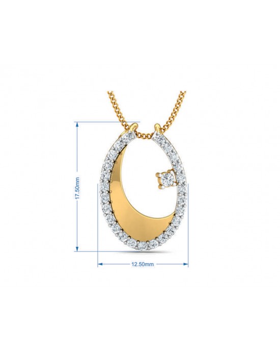 Wina diamond pendant in Gold