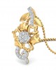 Flora Diamond Pendant in 14k gold