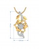 Flora Diamond Pendant in 14k gold