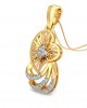 Urith Heart Pendant in Gold with diamonds
