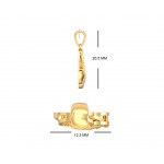 Urith Heart Pendant in Gold with diamonds