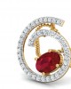 Verica ruby Pendant in Gold with diamonds