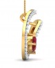 Verica ruby Pendant in Gold with diamonds