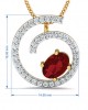 Verica ruby Pendant in Gold with diamonds