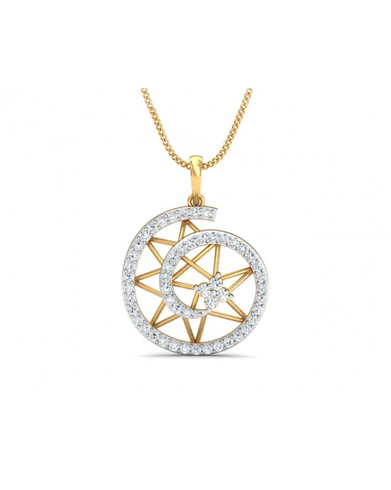 Astra Diamond pendant in 14k hallmarked Gold