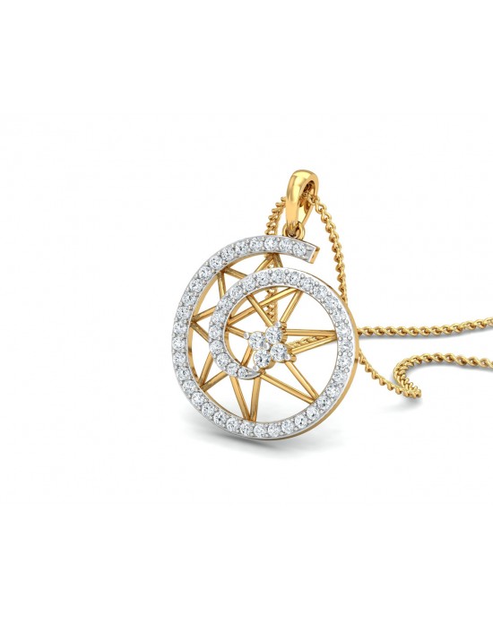 Astra Diamond pendant in 14k hallmarked Gold