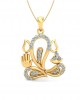 Ganesh Diamond Pendant in 14k gold
