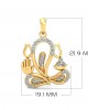 Ganesh Diamond Pendant in 14k gold