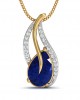 Sary Blue sapphire & diamond pendant in gold