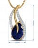 Sary Blue sapphire & diamond pendant in gold