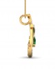 Sely Emerald & diamond pendant in hallmarked gold