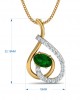 Sely Emerald & diamond pendant in hallmarked gold