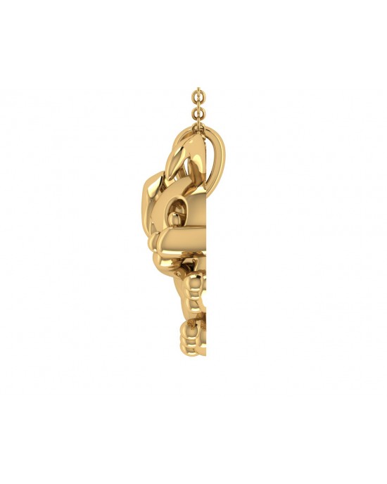 Adorable Puppy Charm in Gold