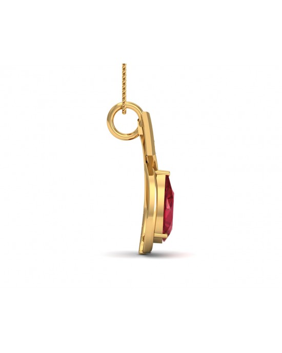 Wila Ruby & diamond Pendant in Gold