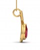 Wila Ruby & diamond Pendant in Gold