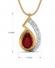 Wila Ruby & diamond Pendant in Gold