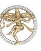 Auspicious Nataraj pendant in gold