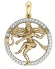 Auspicious Nataraj pendant in gold