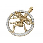 Auspicious Nataraj pendant in gold