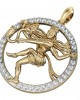 Auspicious Nataraj pendant in gold