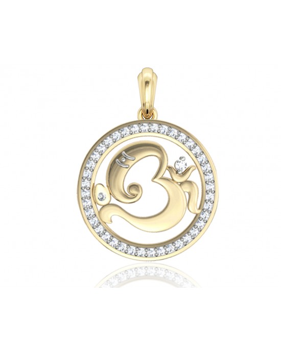 Aum Ganesh Gold Pendant