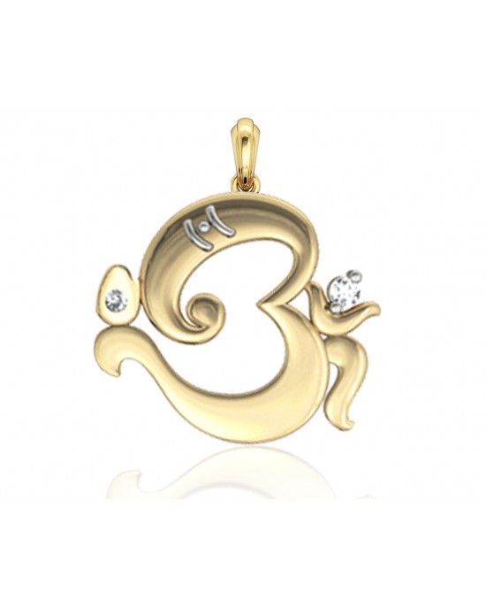 Om Ganesh Gold Pendant