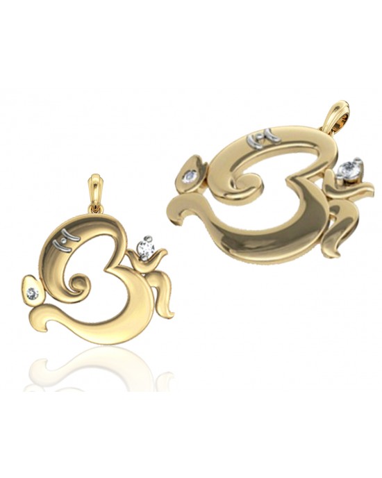 Om Ganesh Gold Pendant