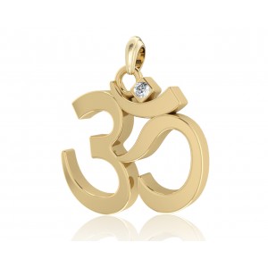 Gold Om Pendant 