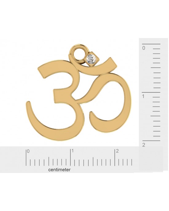 Gold Om Pendant 