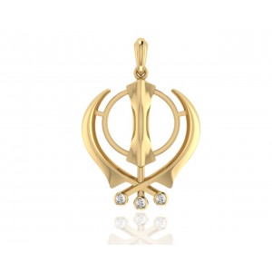 Gold Khanda Pendant