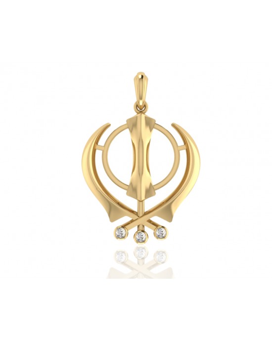 Gold Khanda Pendant